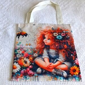 Red Headed Child Design Tote Bag NEW
